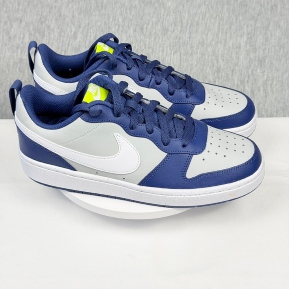 Nike Court Borough Low 2 Midnight Navy Wolf Grey Volt BQ5448-016 7Y Womens 8.5 - Picture 5 of 16